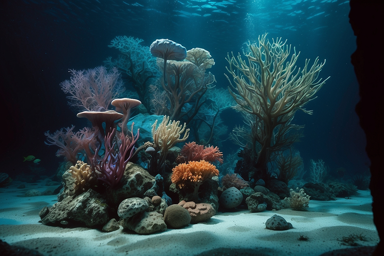 A coral reef with many plants

Description automatically generated with medium confidence
